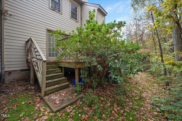 view of yard featuring a deck