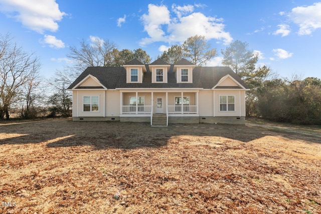 view of front of home featuring covered porch