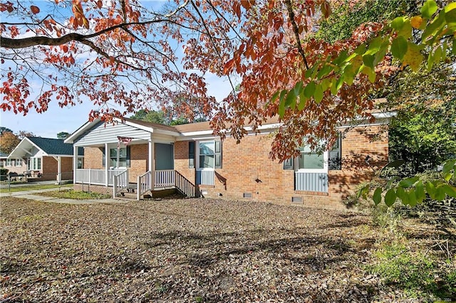 view of front of home featuring a porch