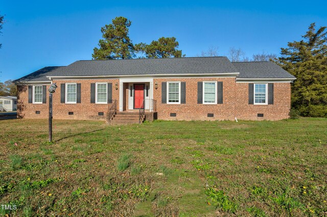1204 Breedlove Rd, Nashville, NC 27856 - single story home featuring crawl space, brick siding, and a front yard