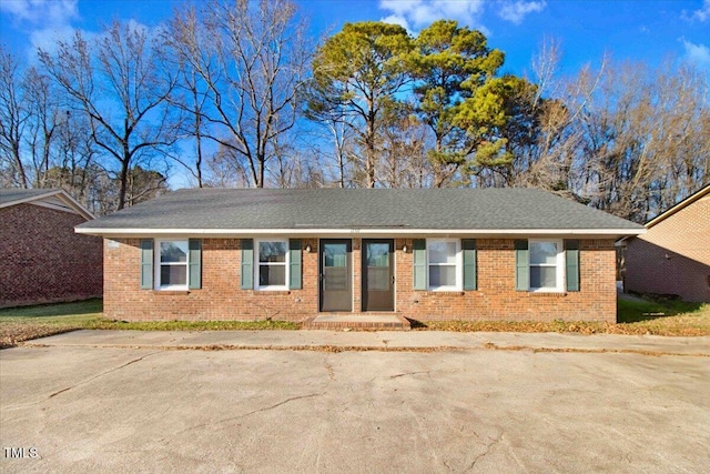 view of single story home