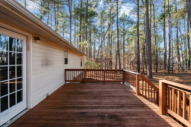 view of wooden deck