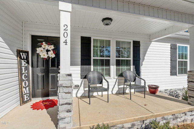 view of patio / terrace featuring covered porch