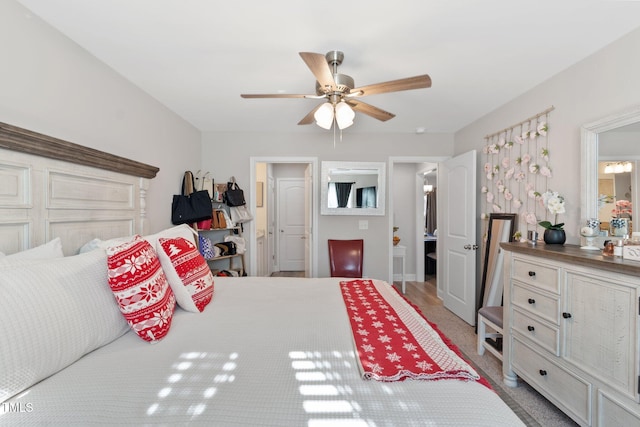 bedroom with ceiling fan