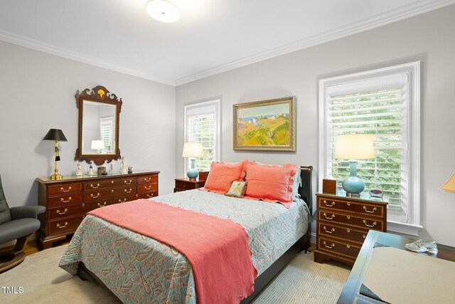 bedroom featuring ornamental molding