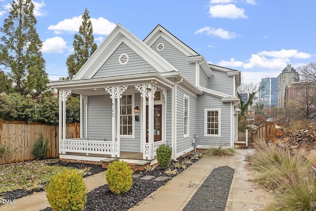 view of front facade with covered porch