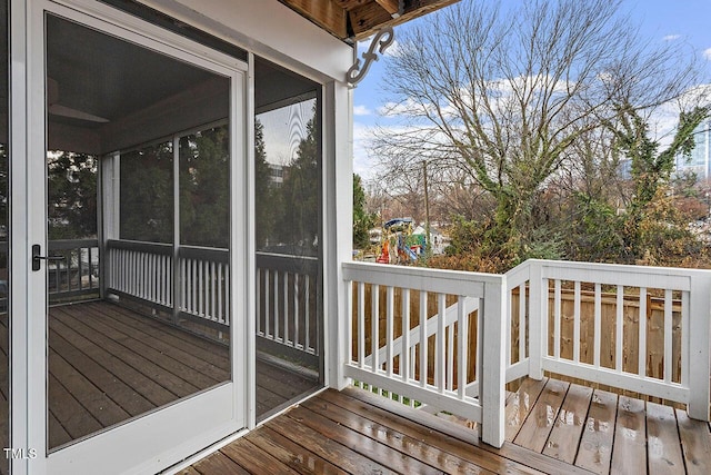 view of wooden deck