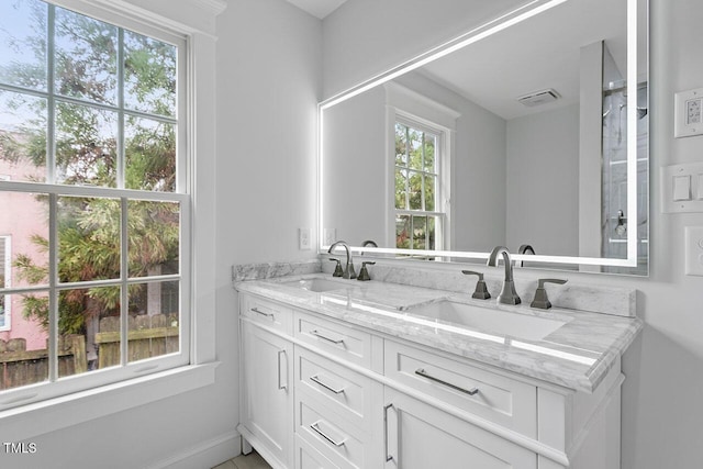 bathroom with vanity