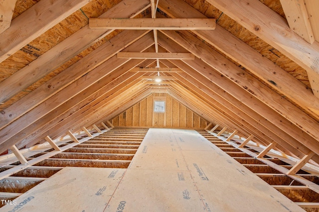 view of attic