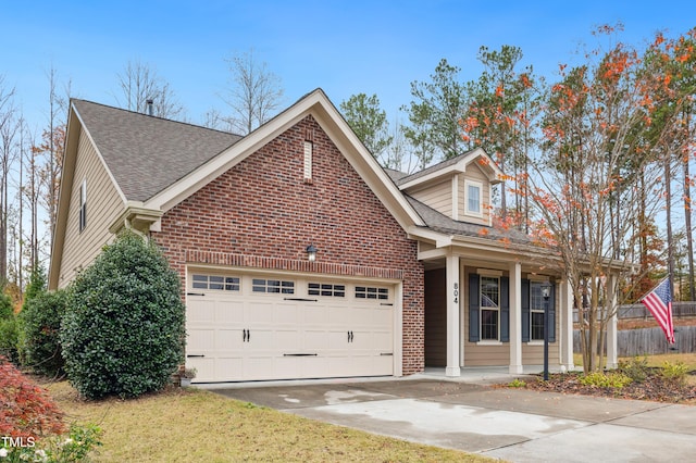 view of front of home featuring a garage