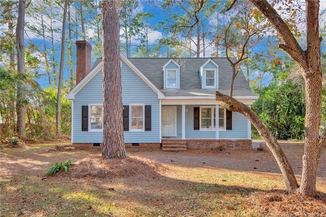 view of cape cod home