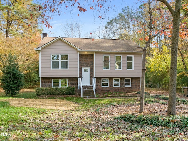 view of split foyer home