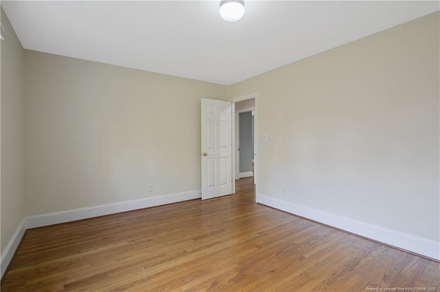 empty room featuring light hardwood / wood-style floors