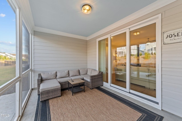 view of sunroom