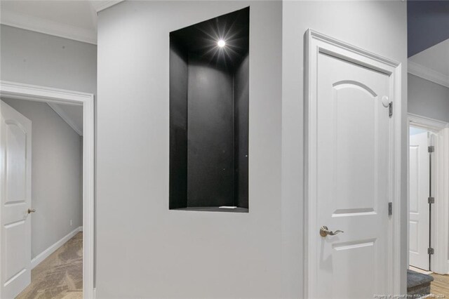 363 Kimberwicke Dr, Fayetteville, NC 28311 - corridor with crown molding and baseboards