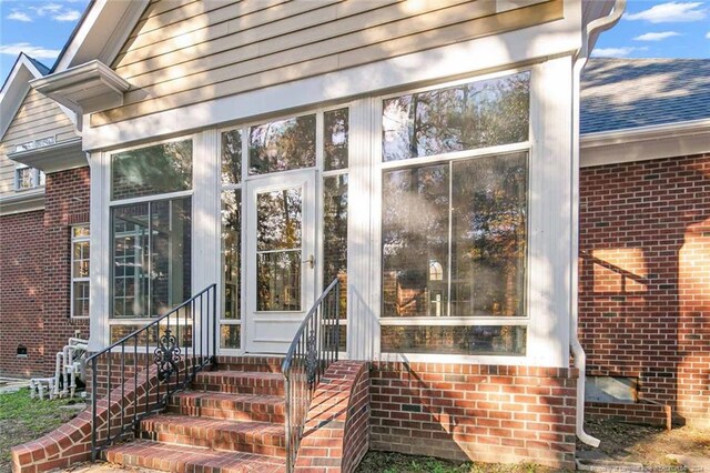 363 Kimberwicke Dr, Fayetteville, NC 28311 - doorway to property featuring brick siding and crawl space