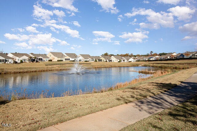 property view of water with a residential view