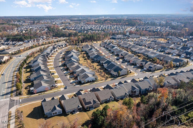 bird's eye view with a residential view