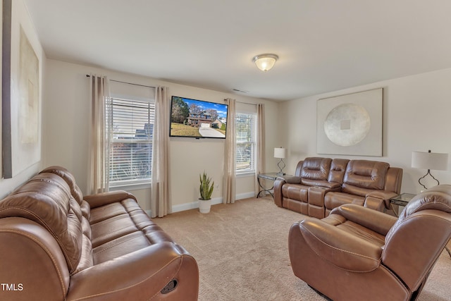 view of carpeted living room