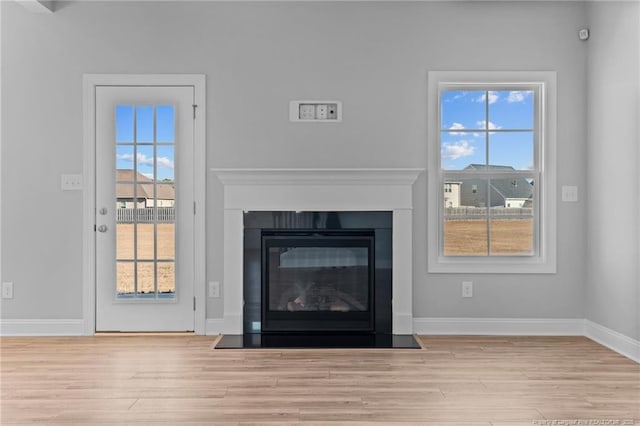 interior details featuring wood-type flooring