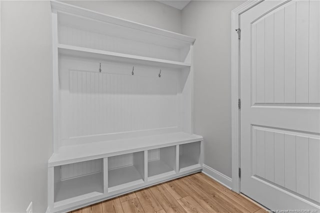 mudroom featuring hardwood / wood-style flooring