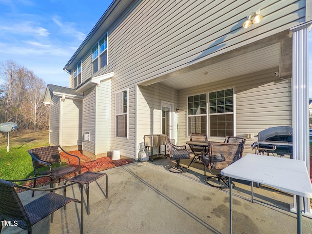 view of patio with grilling area