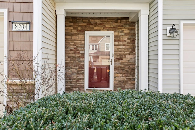 view of exterior entry