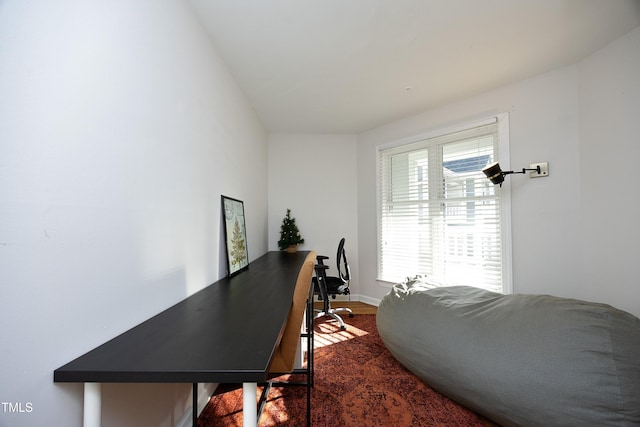 office featuring dark hardwood / wood-style flooring