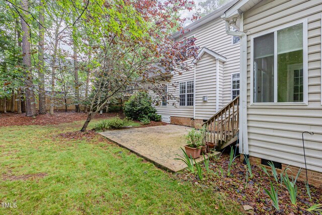 1620 Dunn Rd, Raleigh, NC 27614 - view of yard with a patio and stairs