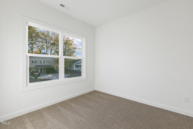 spare room featuring carpet flooring