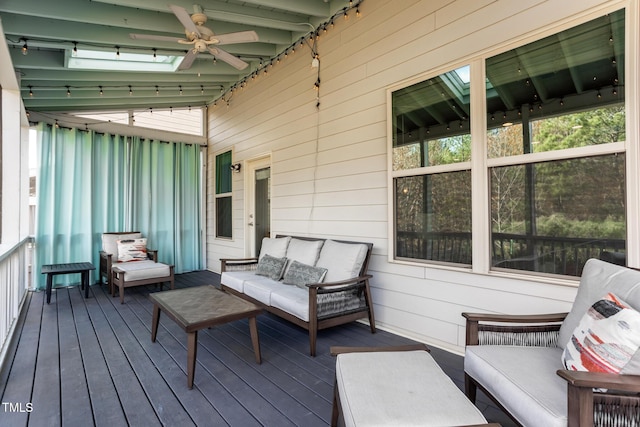 deck featuring an outdoor hangout area