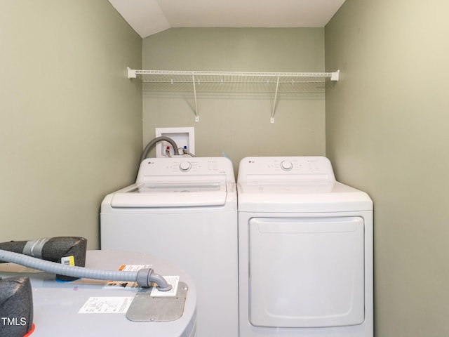 laundry area featuring washing machine and dryer