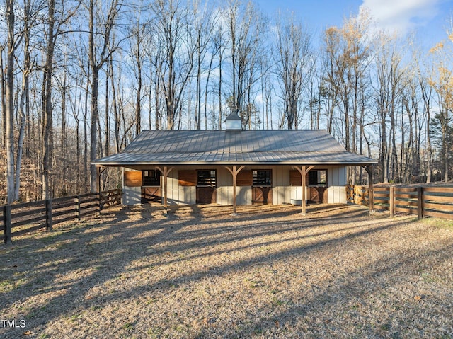 view of horse barn