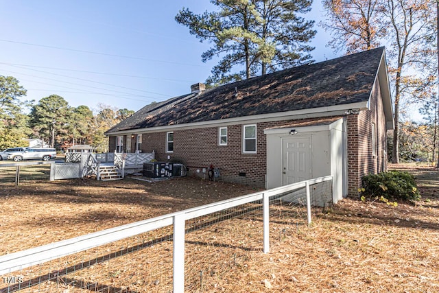 exterior space with a deck