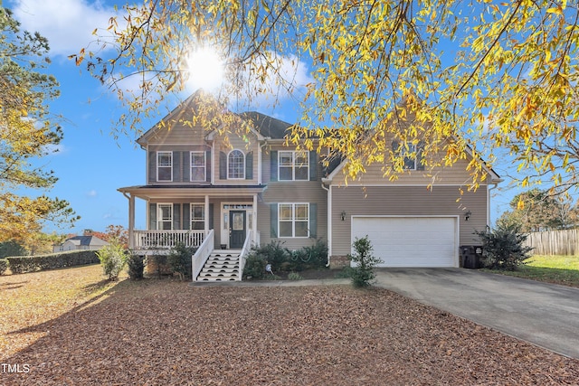 view of front of property with covered porch