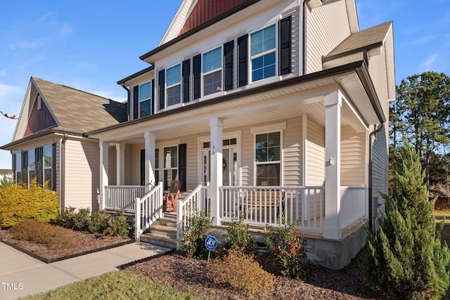 view of front of property with a porch