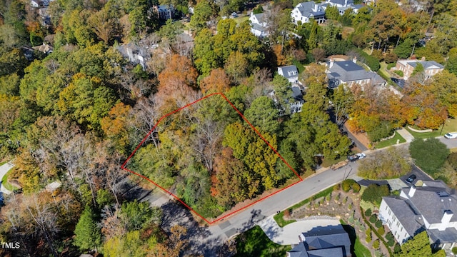 906 Marlowe Rd, Raleigh, NC 27609 - aerial view of residential area featuring property boundaries highlighted