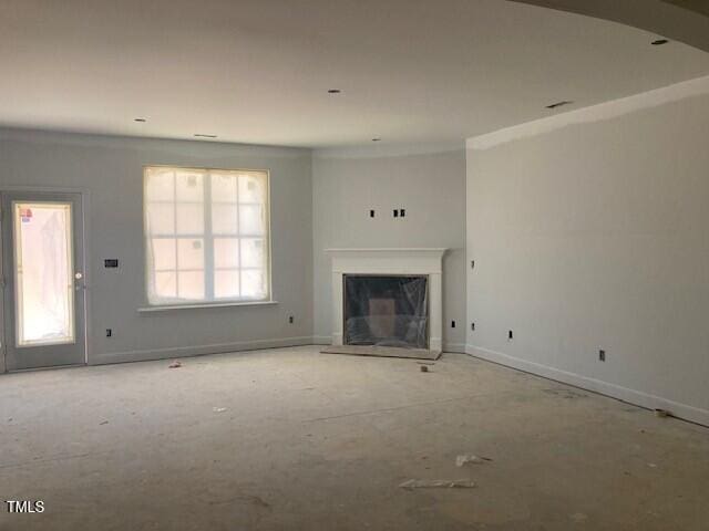 view of unfurnished living room