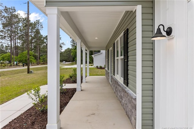 1585 Scull Rd, Raeford, NC 28376 - porch with a yard