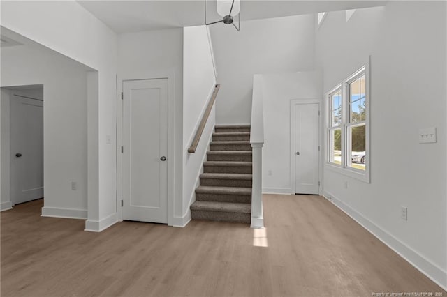 1585 Scull Rd, Raeford, NC 28376 - stairway featuring wood finished floors and baseboards