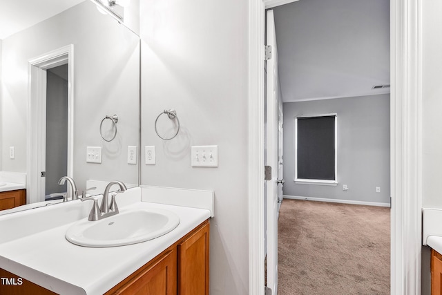 bathroom with vanity