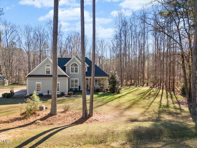 view of home's exterior featuring a yard