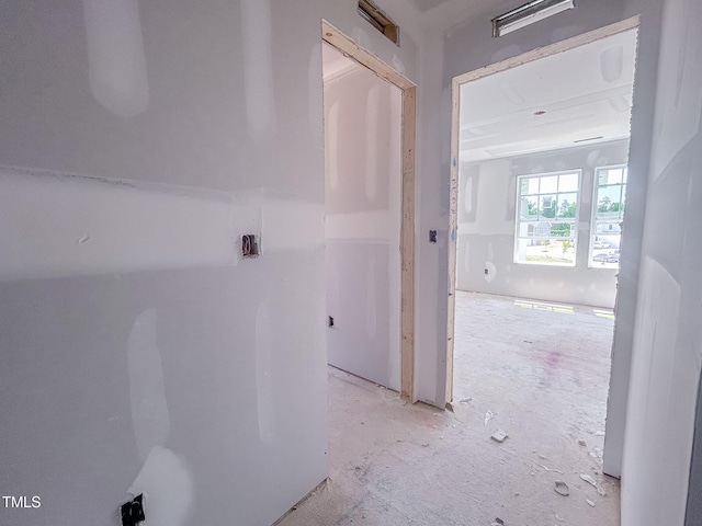 hallway with visible vents