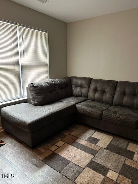 living room featuring hardwood / wood-style floors