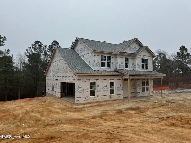 view of unfinished property