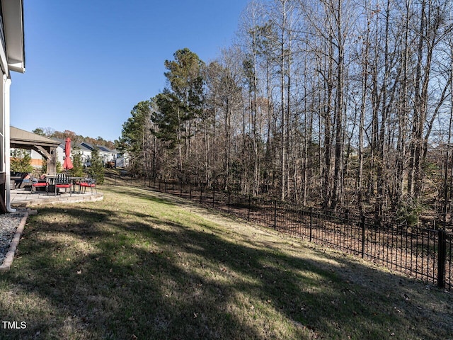 view of yard featuring a patio