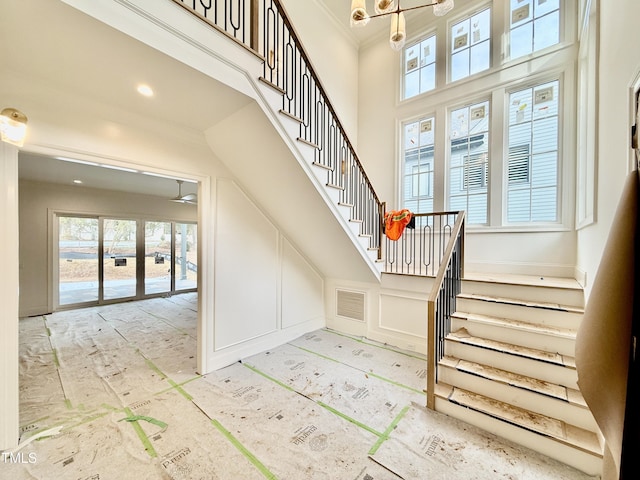 stairs featuring plenty of natural light