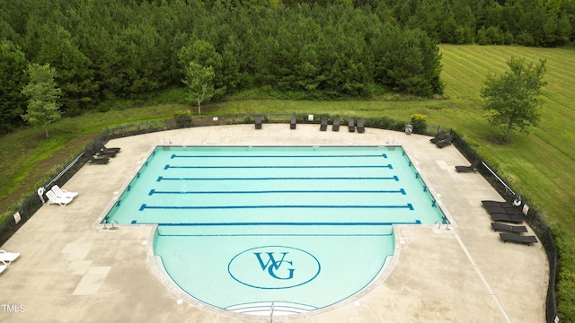 view of pool with a patio area