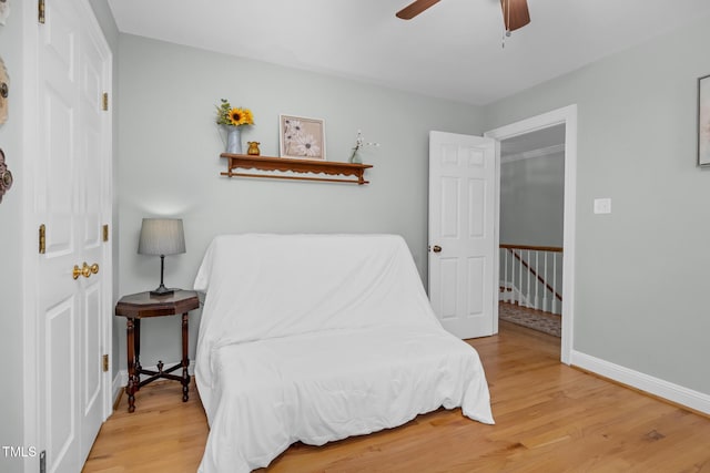 4027 Green Forest Ct, Rocky Mount, NC 27804 - sitting room featuring ceiling fan and light hardwood / wood-style flooring