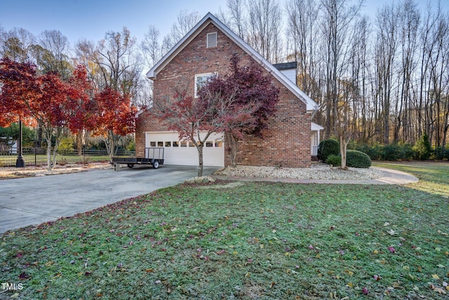 4027 Green Forest Ct, Rocky Mount, NC 27804 - exterior space with a lawn and a garage